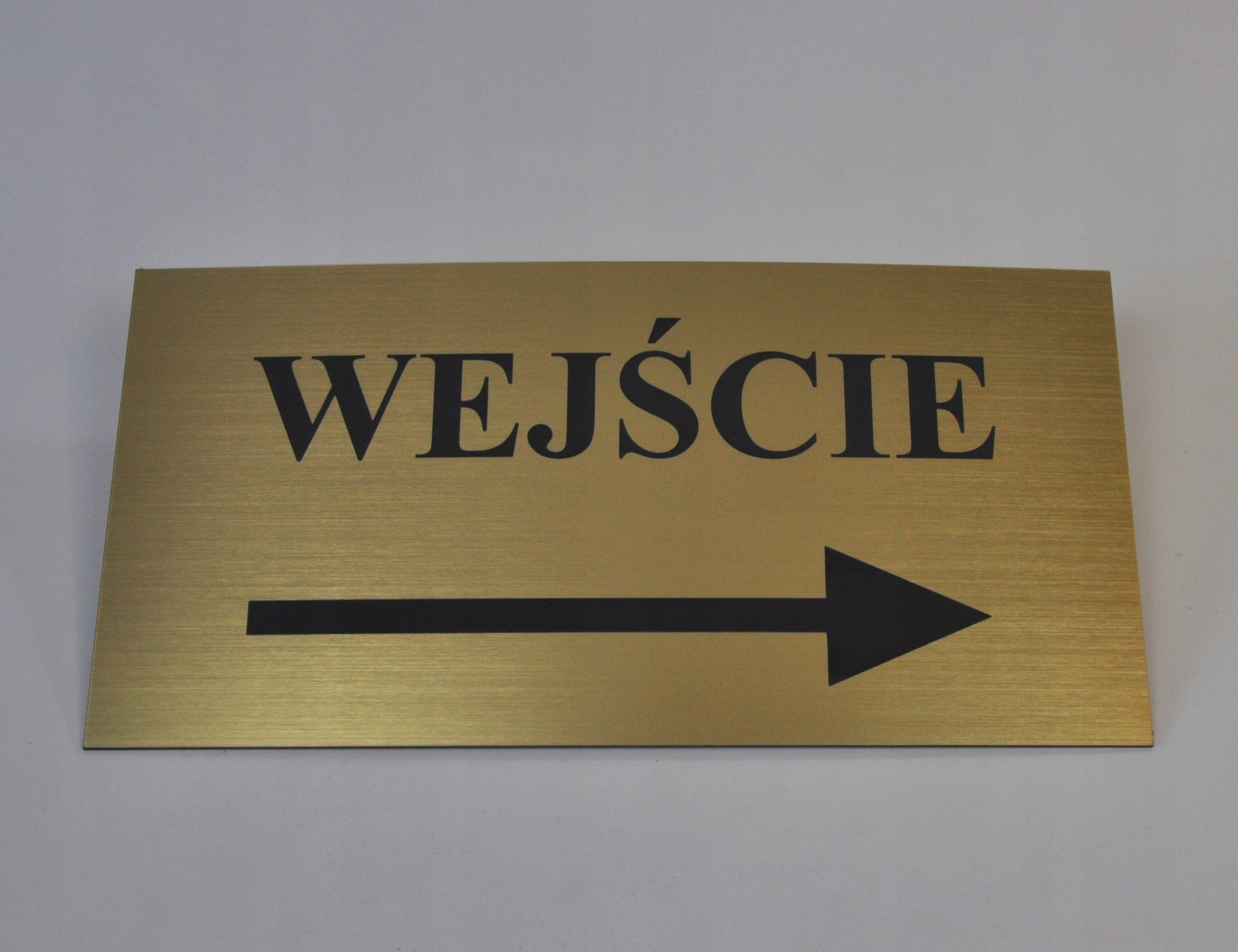 tabliczka informacyjna do hotelu WEJŚCIE 30x15cm Marka Grawicom