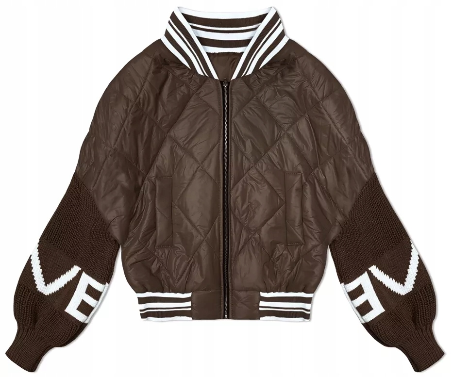 Dámská Bomber Bunda 2439 Hnědá S (36)