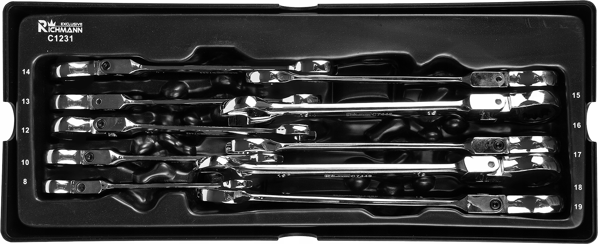 Набор гаечных ключей с трещоткой C1231