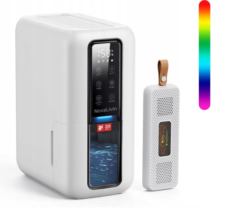 Odvlhčovač vzduchu do domu s nádržkou na vodu Novalivin
