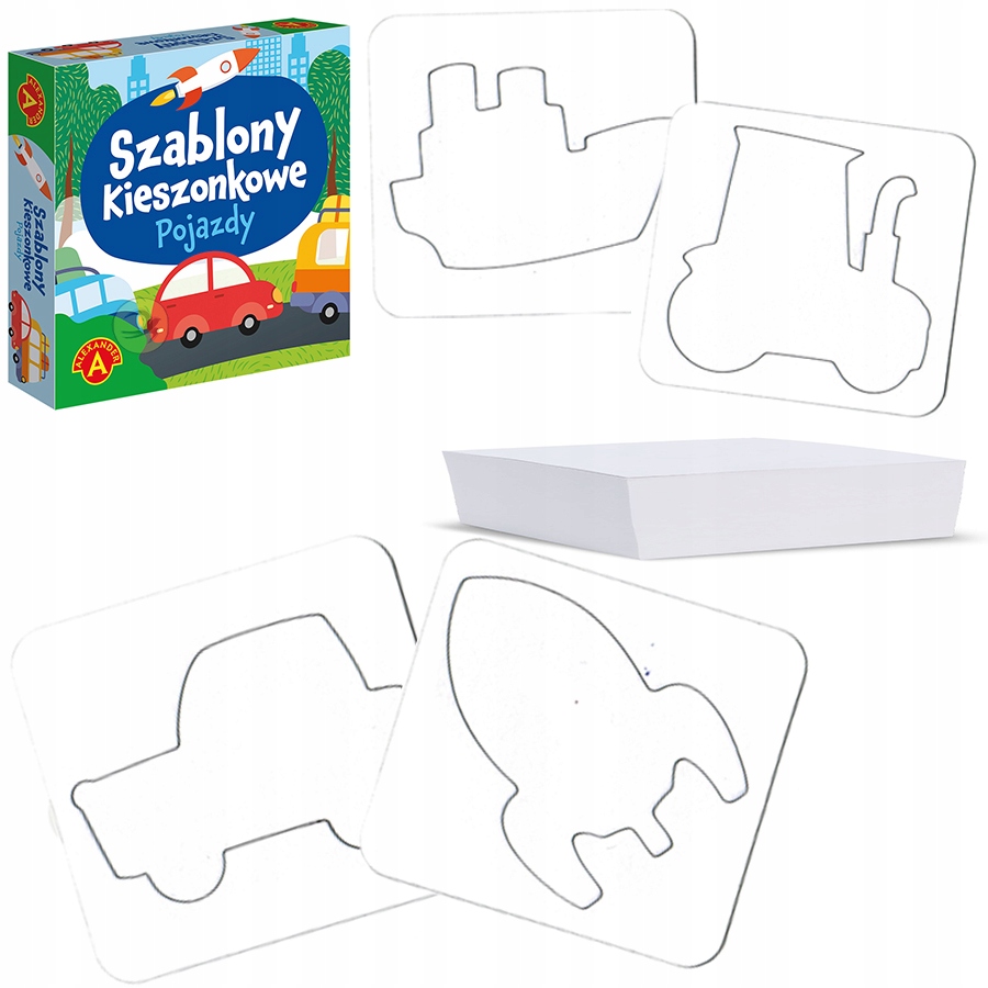 

Szablony Kieszonkowe Pojazdy Alexander do rysowani