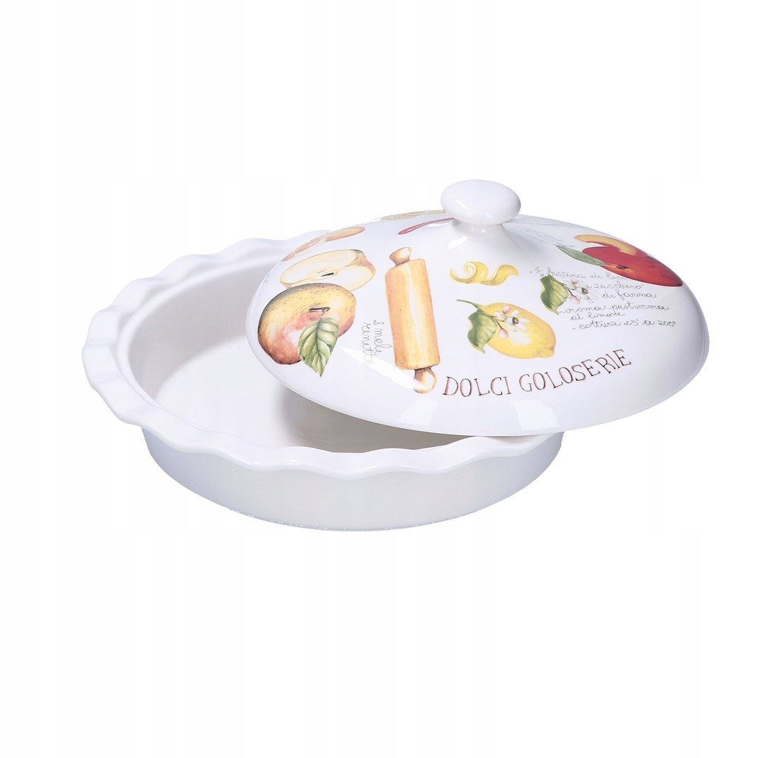 La Porcellana Bianca Goloserie Patera na jablkový koláč s pokrievkou 27 cm