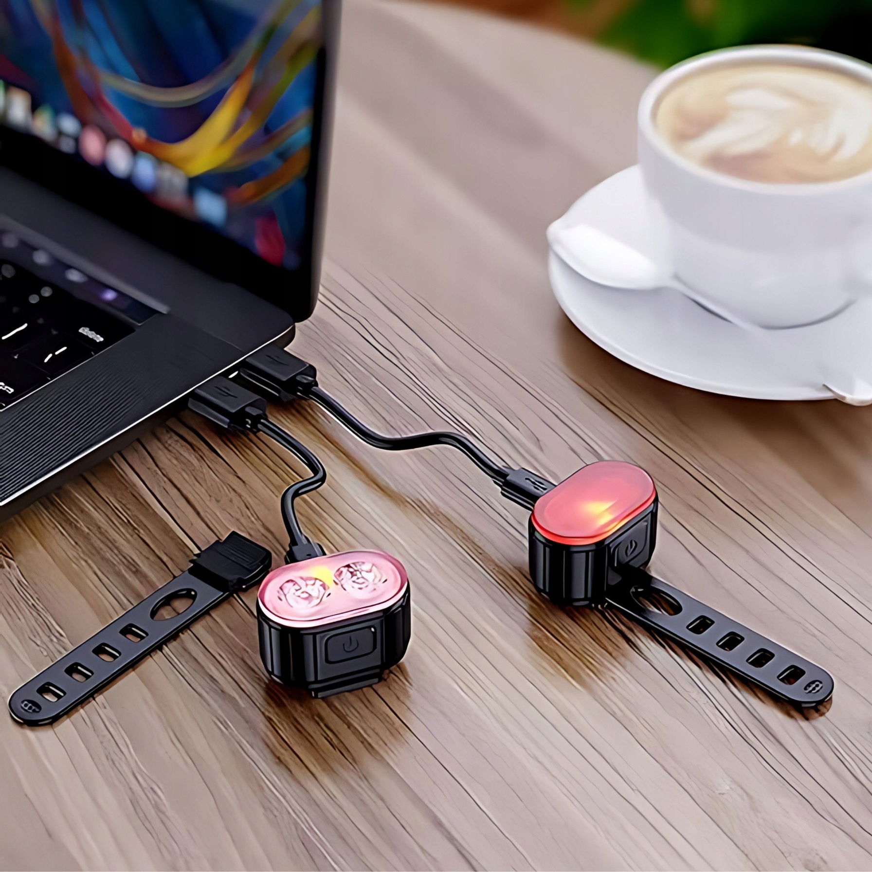 LAMPKA ROWEROWA ŚWIATŁO PRZÓD TYŁ LED NA ROWER KIEROWNICĘ MOCNA USB JASNA Model SYGNAŁ ŚWIATŁO ŚWIATEŁKO TYLNE PRZEDNIE LAMPA MOC