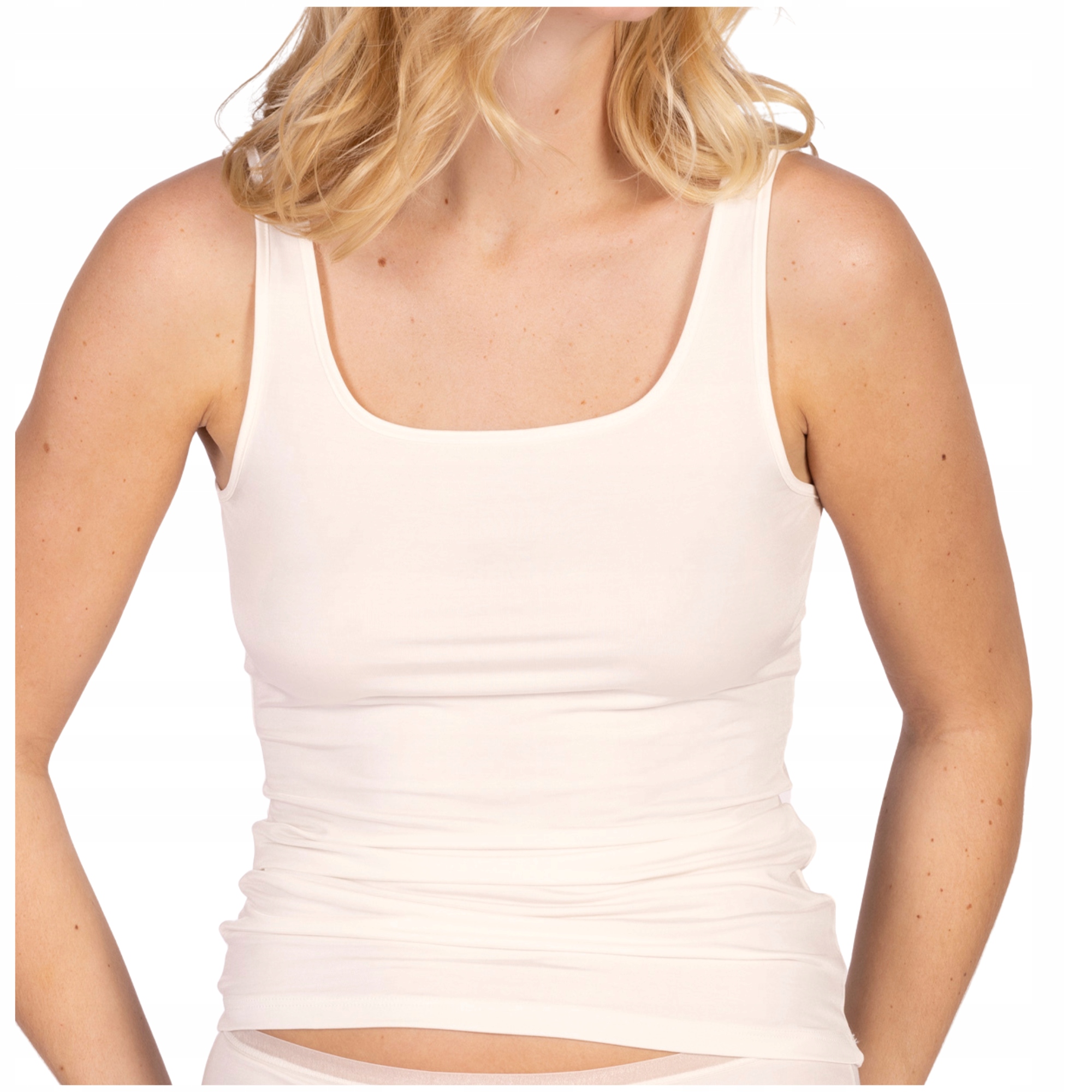 Top s přiléhavým širokým ramínkem Nvc Pure tričko ecru 38