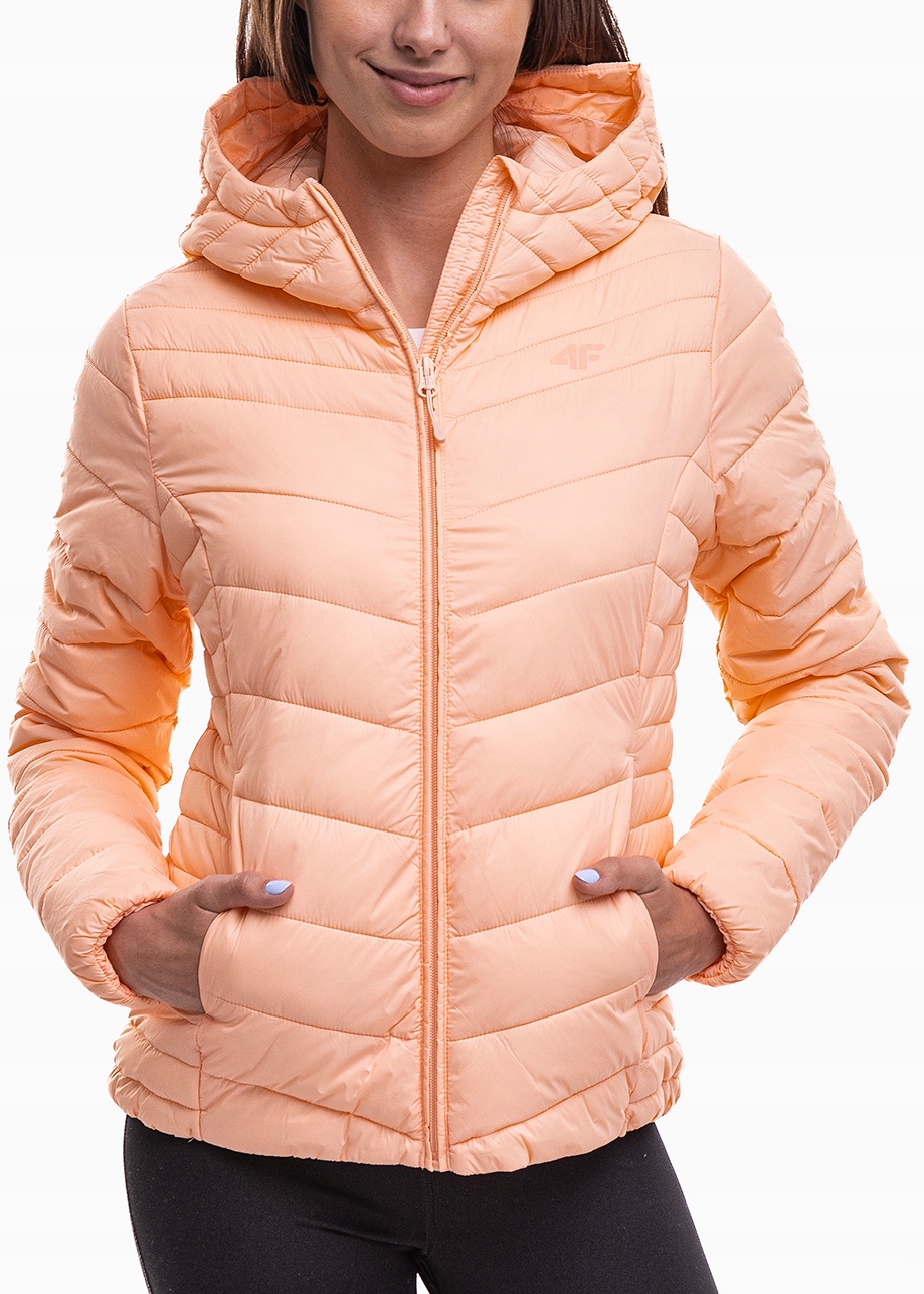 Dámská péřová bunda s kapucí 4F , zimní, teplá, klasická, sportovní vel. M