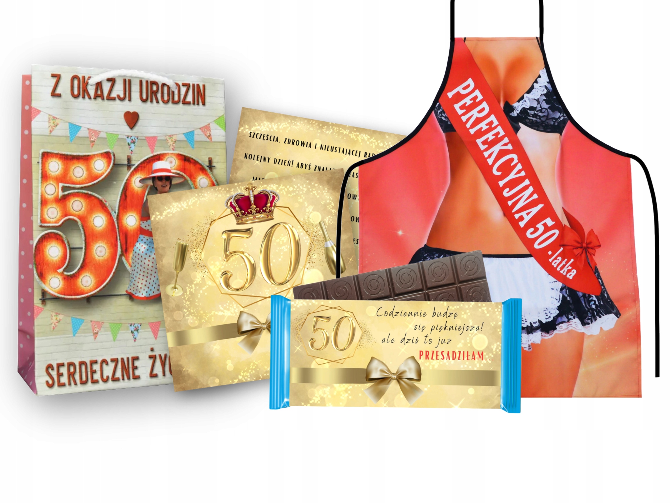 Zestaw podarunkowy na 50 urodziny dla Kobiety, Zabawne Gadżety dla Niej