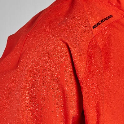 Kurtka rowerowa MTB przeciwdeszczowa Rockrider ST Kolor czerwony