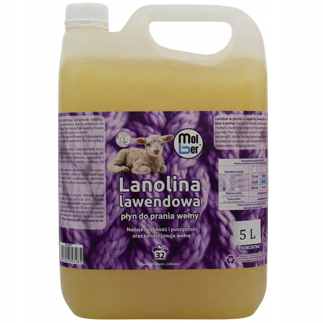 Lanolina lawendowa premium do prania wełny merino angora kaszmir moher