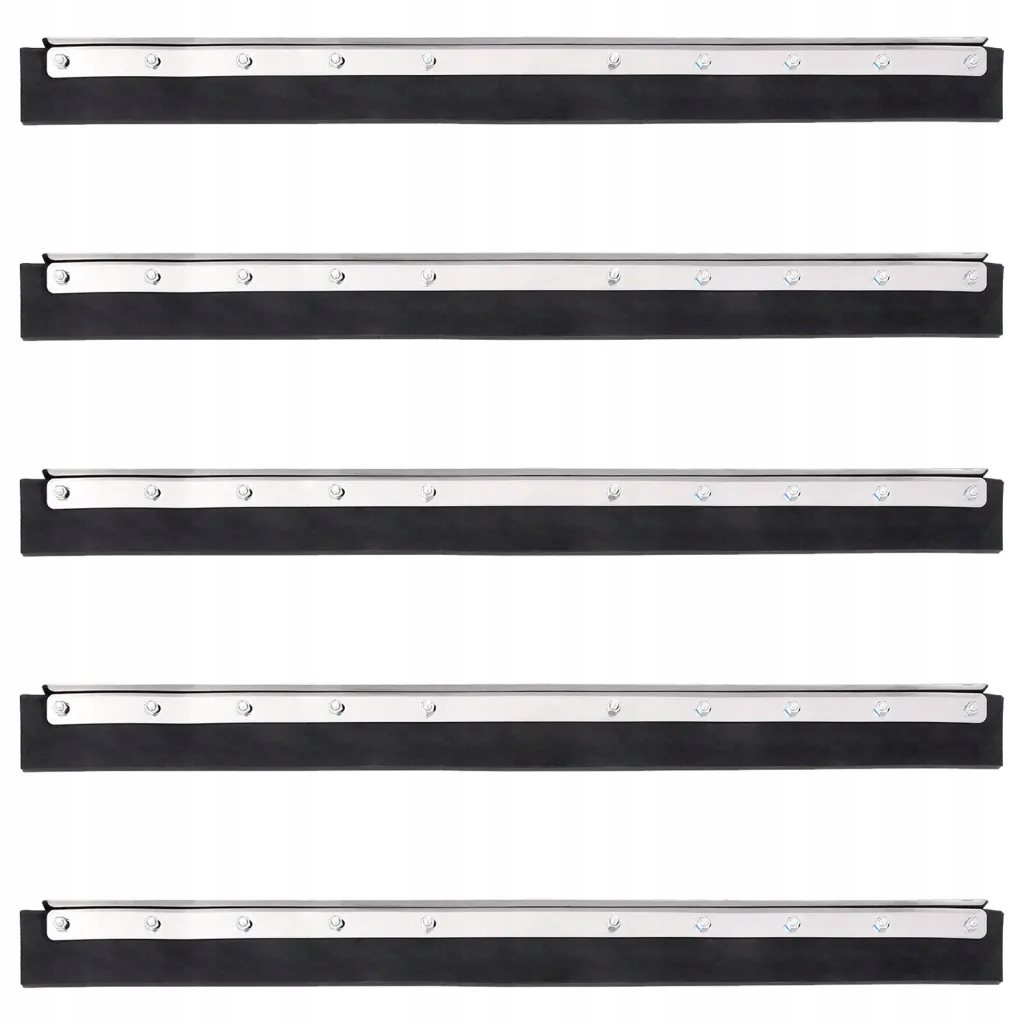 Levně Stěrky na podlahu hlavy 5 ks 75 x 2 x 5 cm ocel a guma 4008383