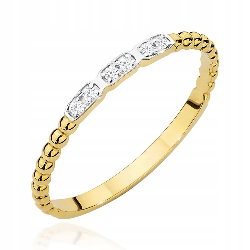 

Pierścionek Złoty Z Brylantami 0,03ct