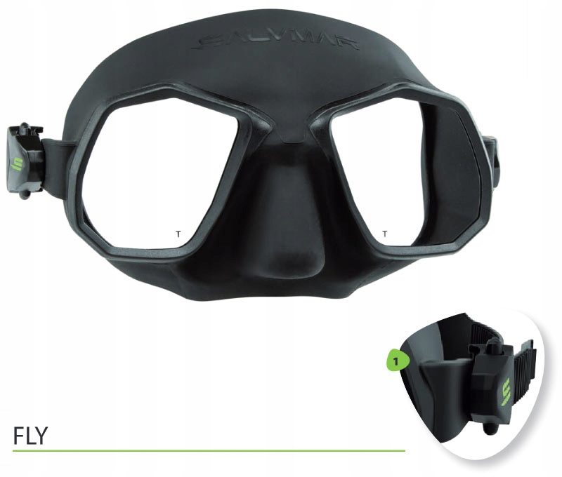 MASKA nurkowa do łowiectwa podwodnego SALVIMAR FLY freediving BLACK MAT Marka Salvimar