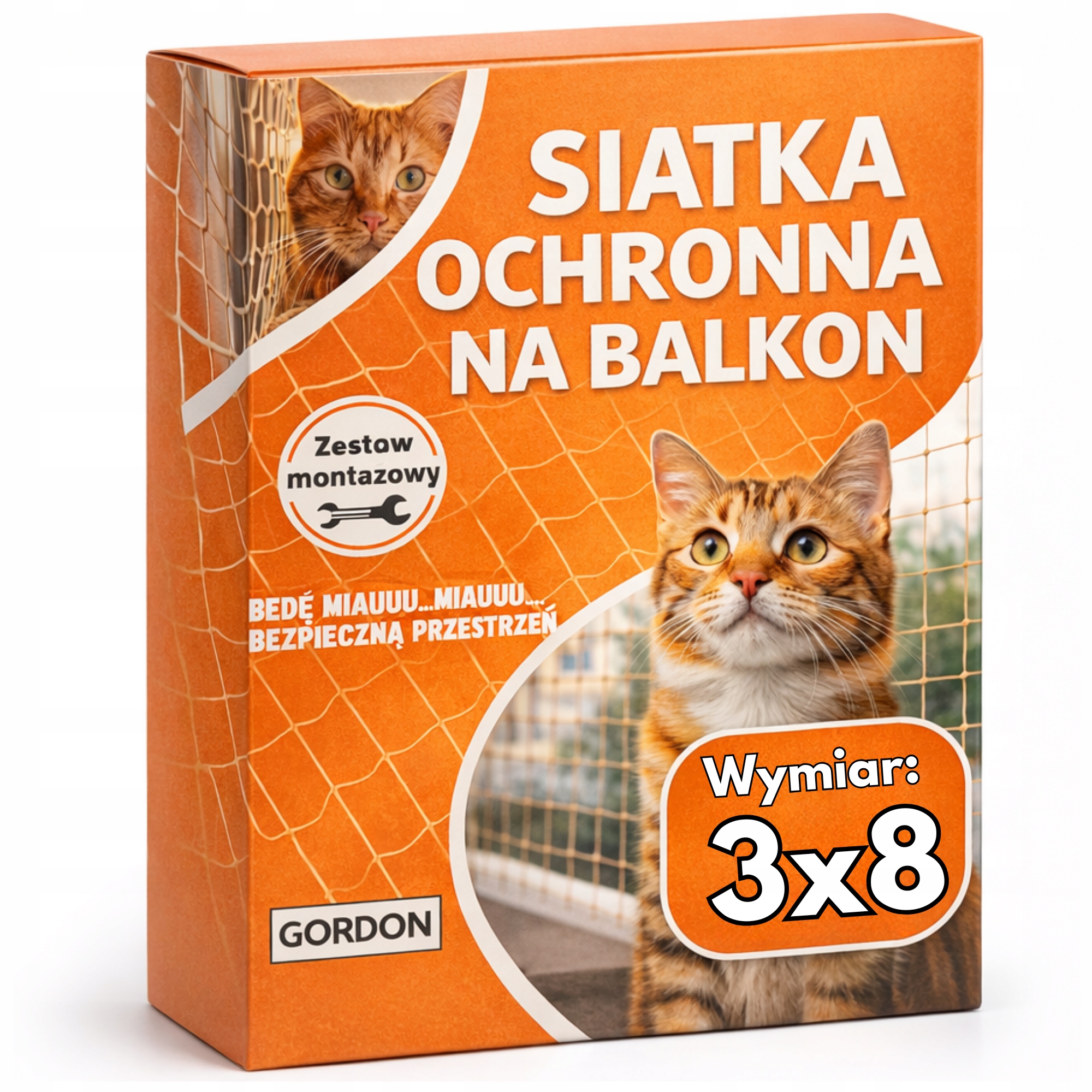 Set Ochranná Síť Na Balkon 3x8 m Ochranná Pro Kočky Na Ptáky