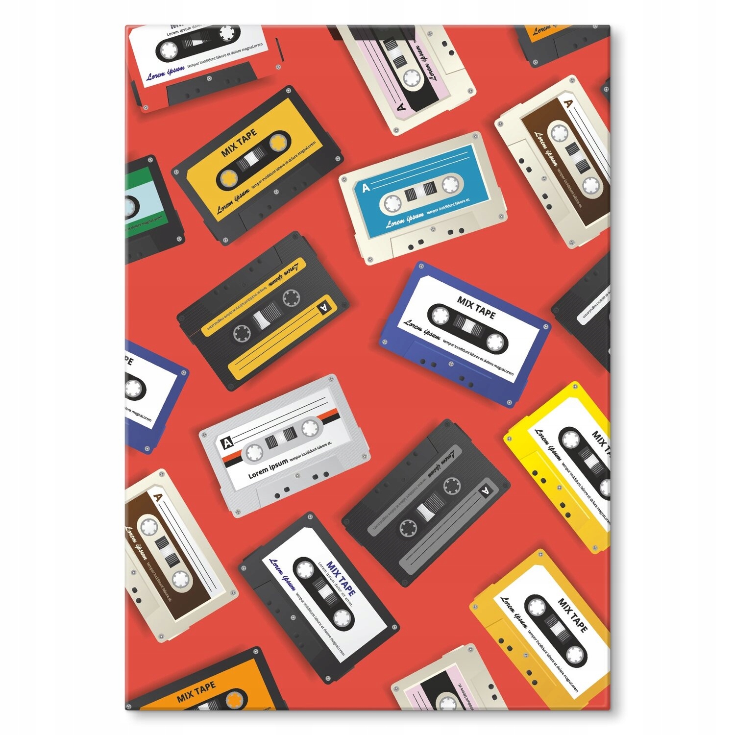 Kovový plakát Retro kazety Šidítko Plech 42 x 59,4 cm Dárek