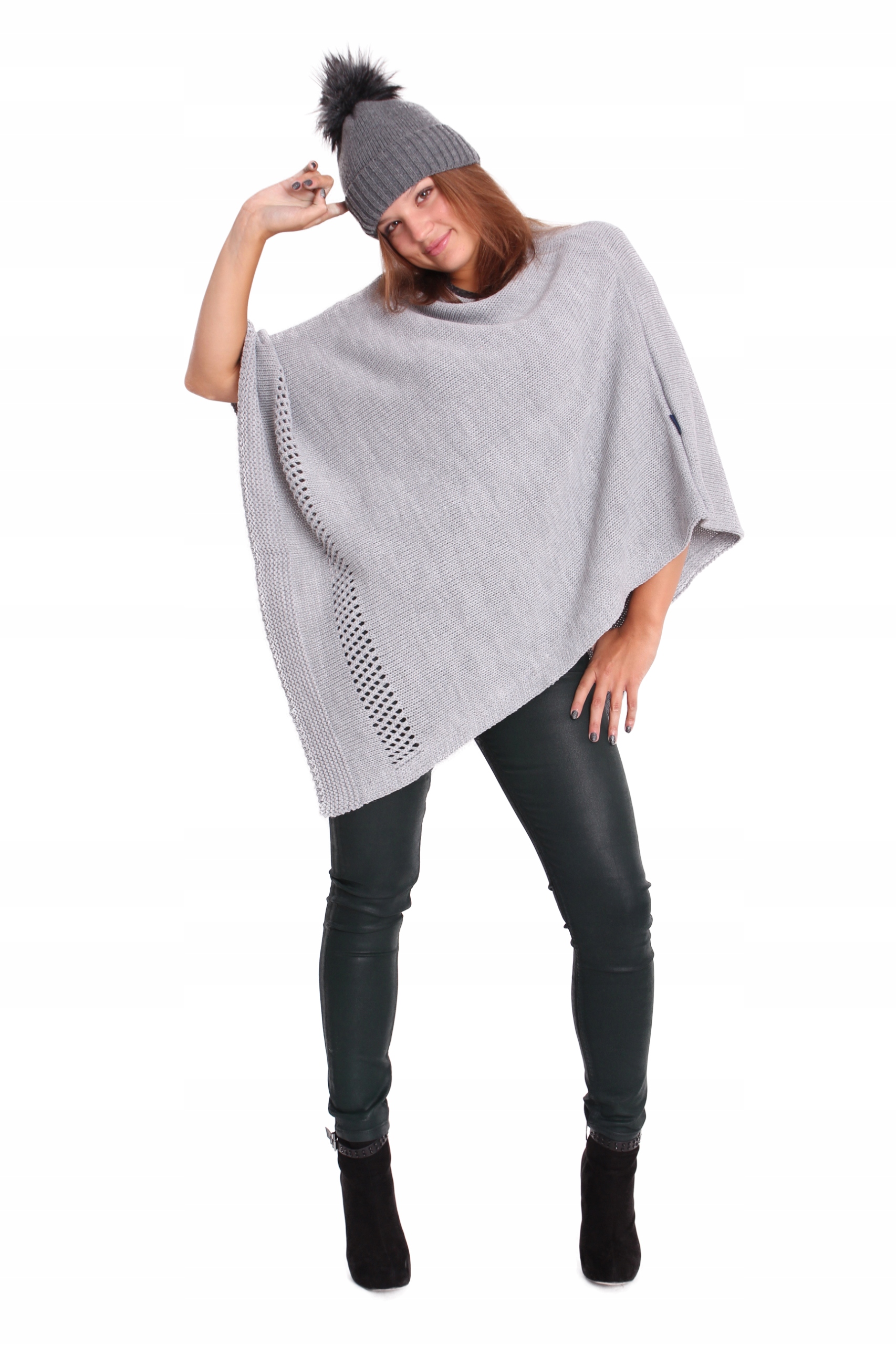 PASMANTEX ARABBA KLASYCZNE PONCZO SWETER NARZUTKA