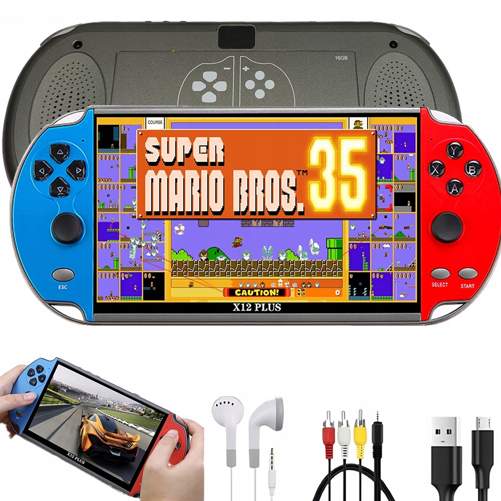 Konsola Do Gier Wideo Przenośna Klasyczna Wbudowana Pamięć 2000 Gier 16GB