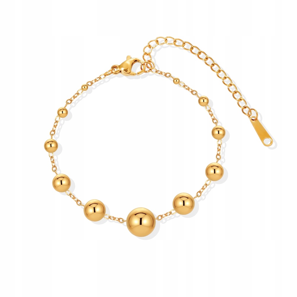 Bransoletka ze stali szlachetnej z kulkami I Sadva