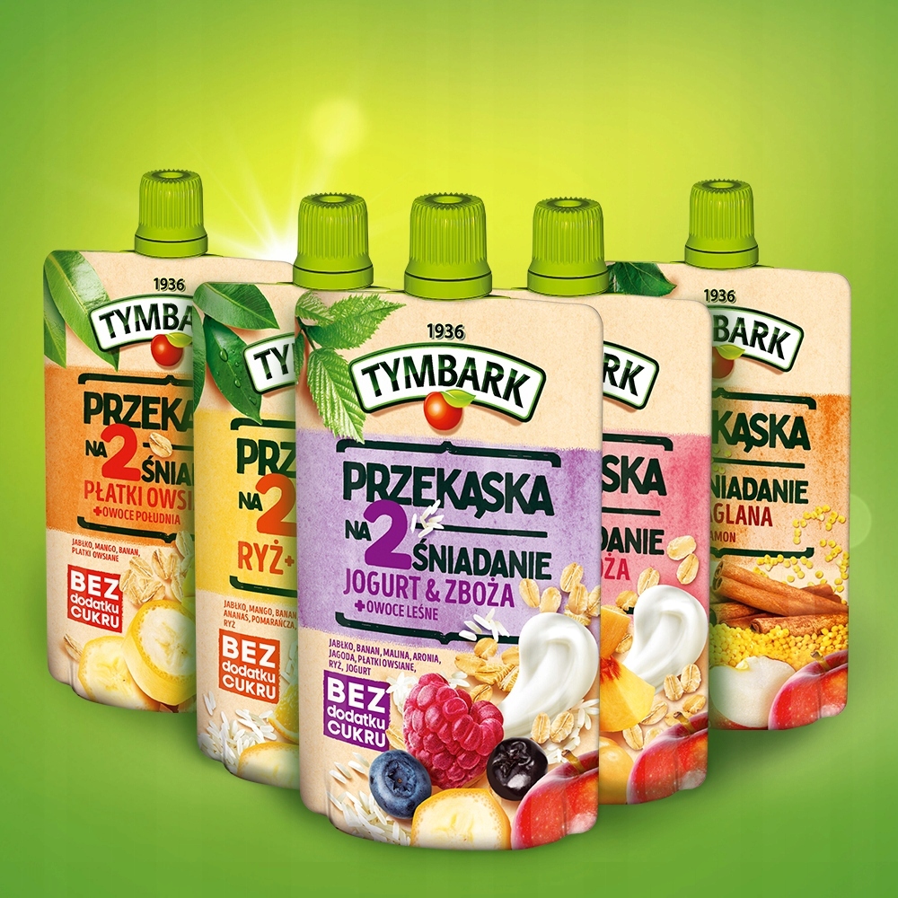 Mus Tymbark Owoce Tropikalne + Ryż dzieci 12x 100g Rodzaj mus