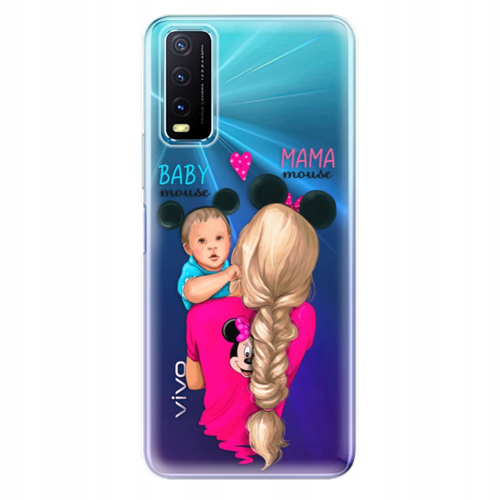 Silikonowe etui iSaprio Mama Mouse Blonde and Boy do Vivo Y20s