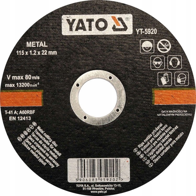 

Tarcza do cięcia metalu 125x1,2x22 mm Yato