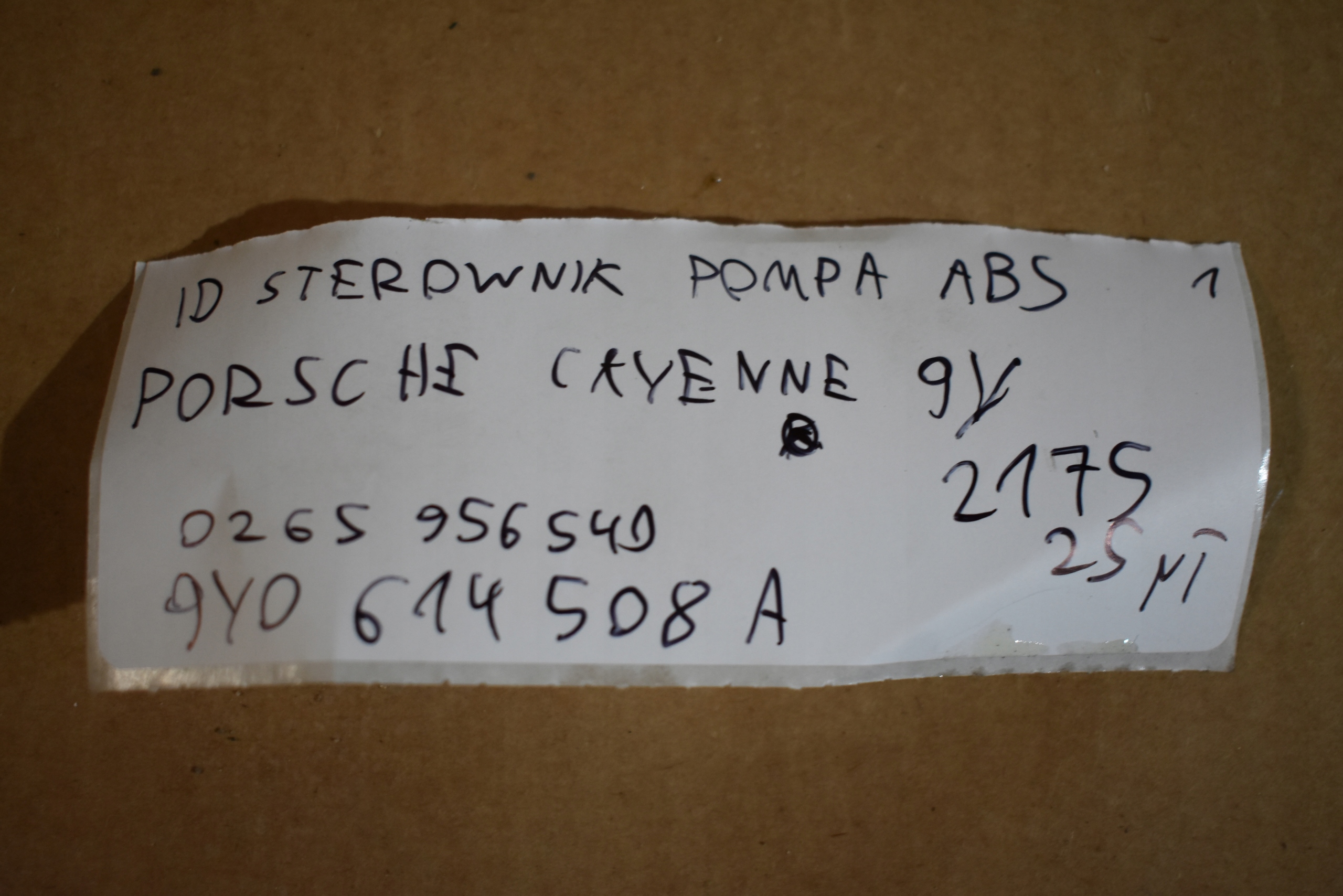 IDEALNY control unit pump ABS PORSCHE CAYENNE 9Y 1