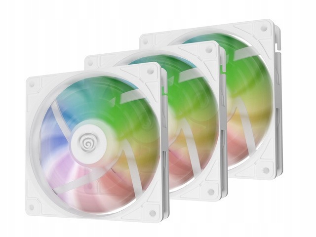 Natec Zestaw 3 wentylatorów Genesis Oxal 120 Argb biały