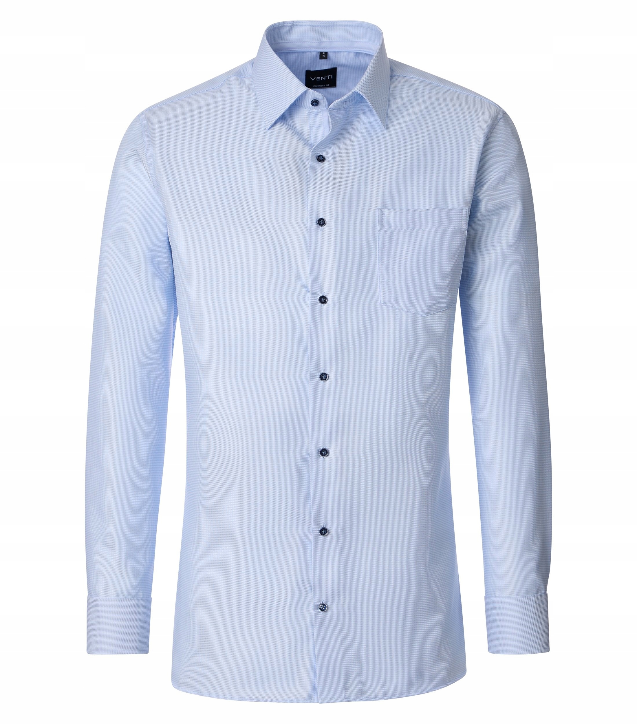 Venti Velké Velikosti Bavlněná Business Košile Modrá 4XL 50 164 cm