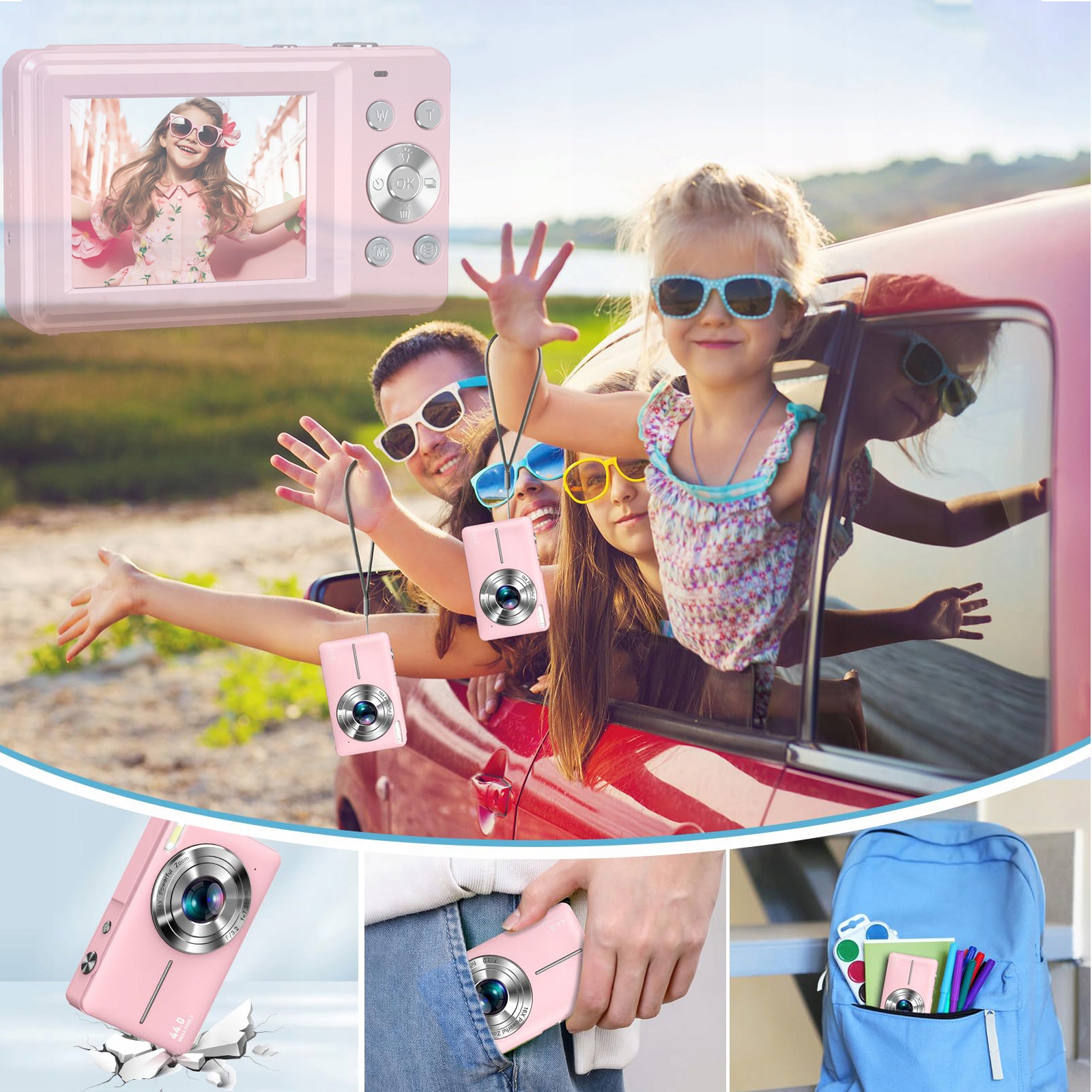 APARAT CYFROWY HD Z AUTOFOKUSEM 55 MP 4K 32GB KARTĄ 16X ZOOM OPTYCZNY Marka inna