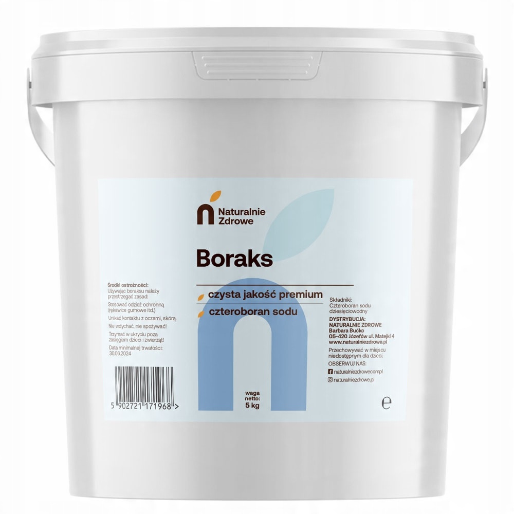 

Boraks czteroboran sodu dziesięciowodny Wiadro 5kg