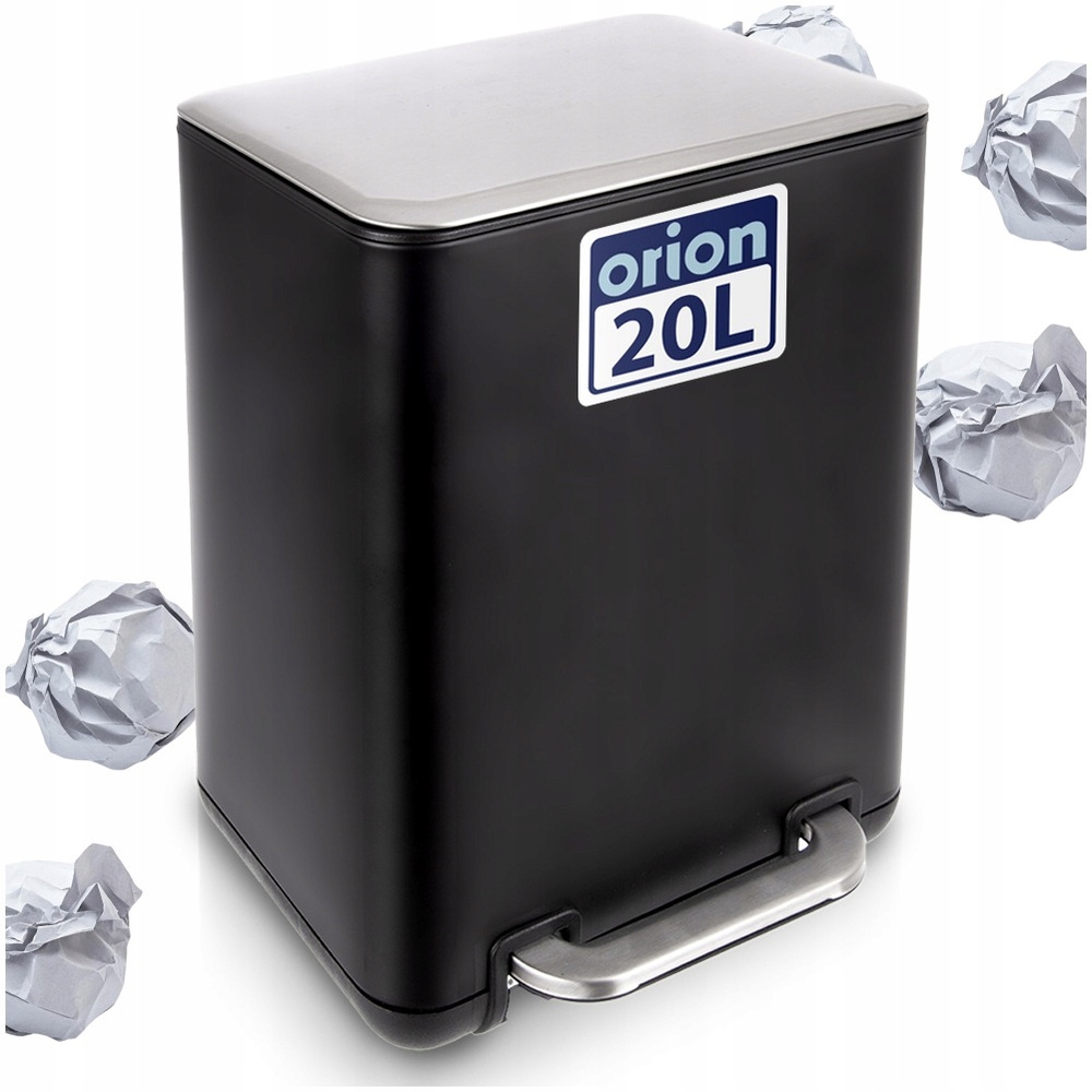 Levně Odpadkový koš kovový s pedálem koupelnový kuchyňský kancelářský 20L