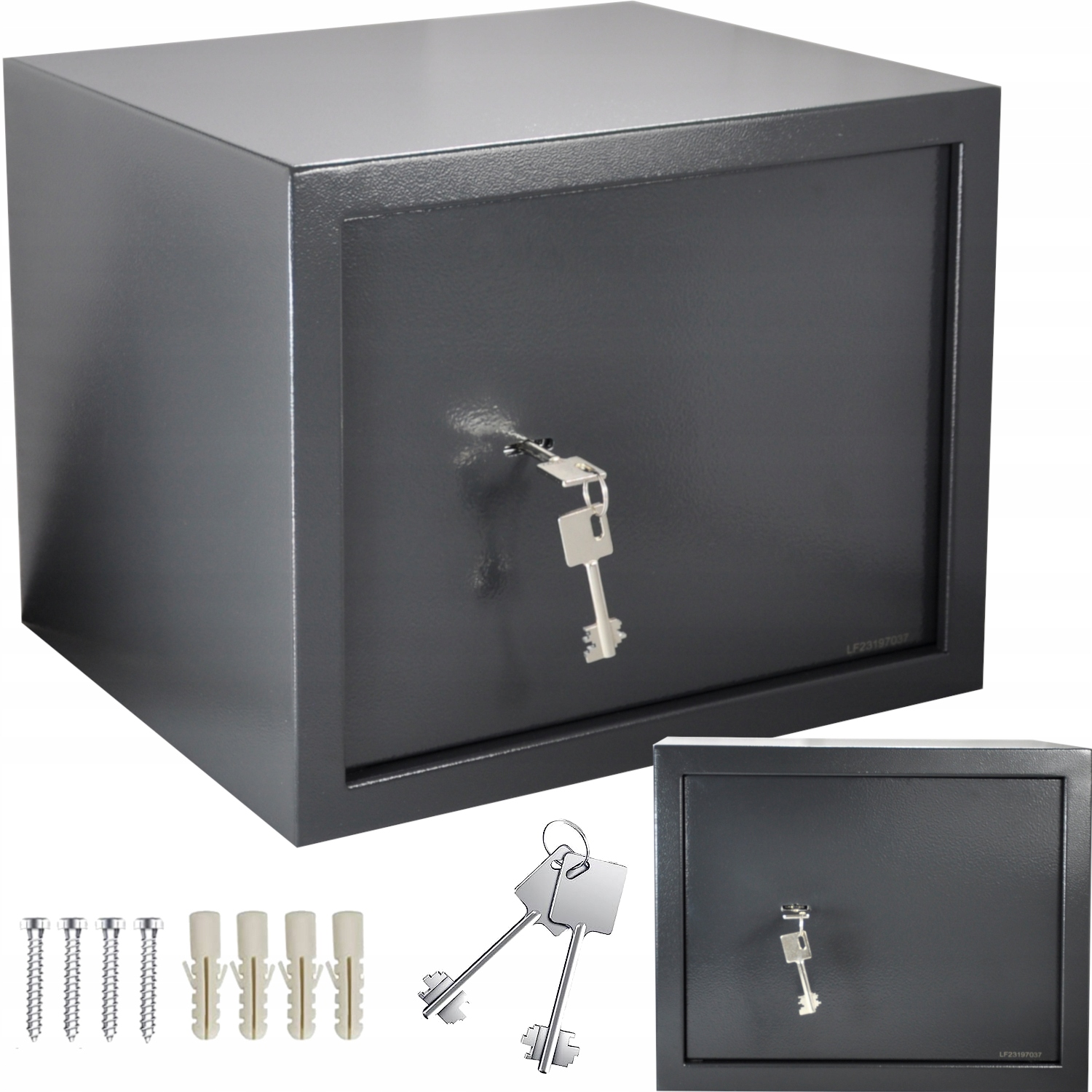 Sejf Do Domu Biura Z Półką Kasa Pancerna Na Klucz Duży 2 Klucze 11,5 kg