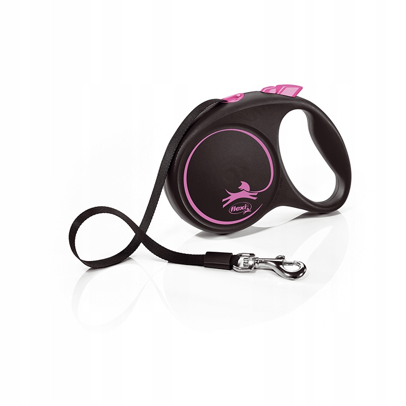 

Flexi Smycz Black Design M taśma 5m/ 25kg różowy