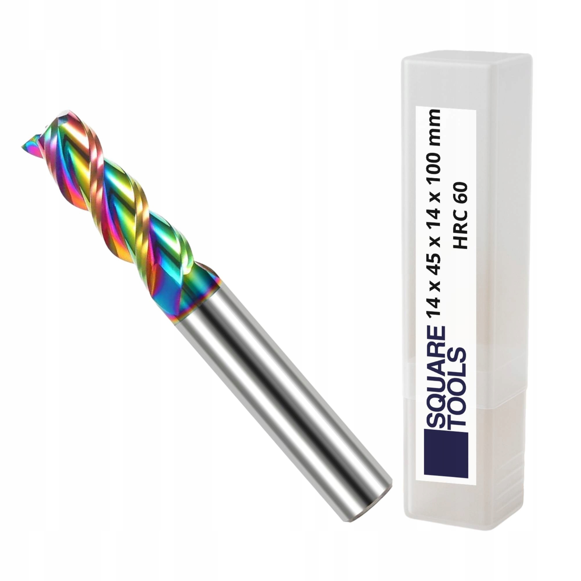 Frez palcowy Cnc fi 14 mm x 100 mm długi Hrc 60 DLC widiowy Vhm do metalu