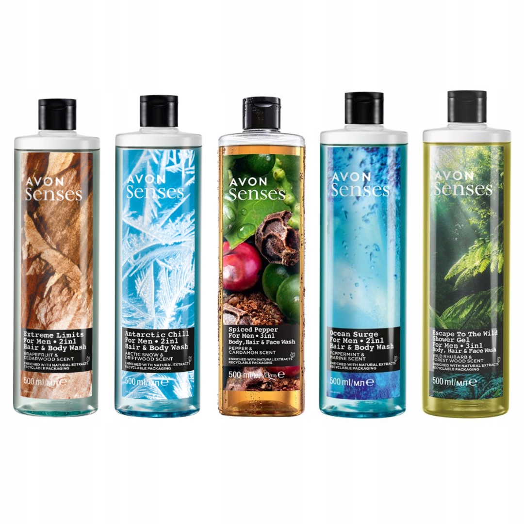 

Avon Zestaw Męskich Żeli pod Prysznic 5 x 500 ml
