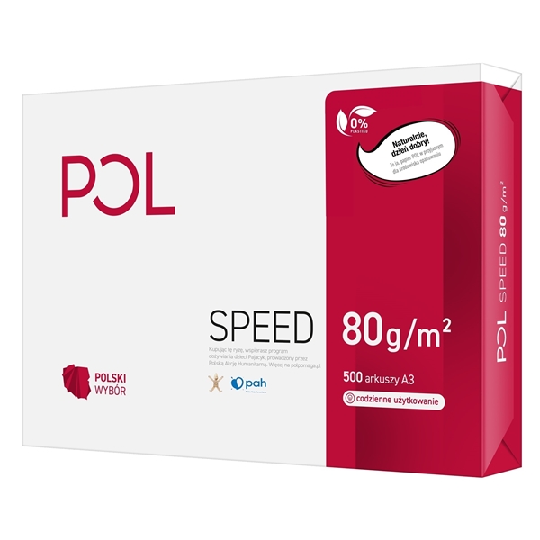 

Papier Ksero Biały A3/80 Klasa C+ Polspeed 500szt.