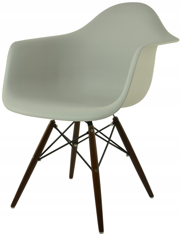 Křeslo Dankor Design Daw Světle Šedé Nohy Hnědé