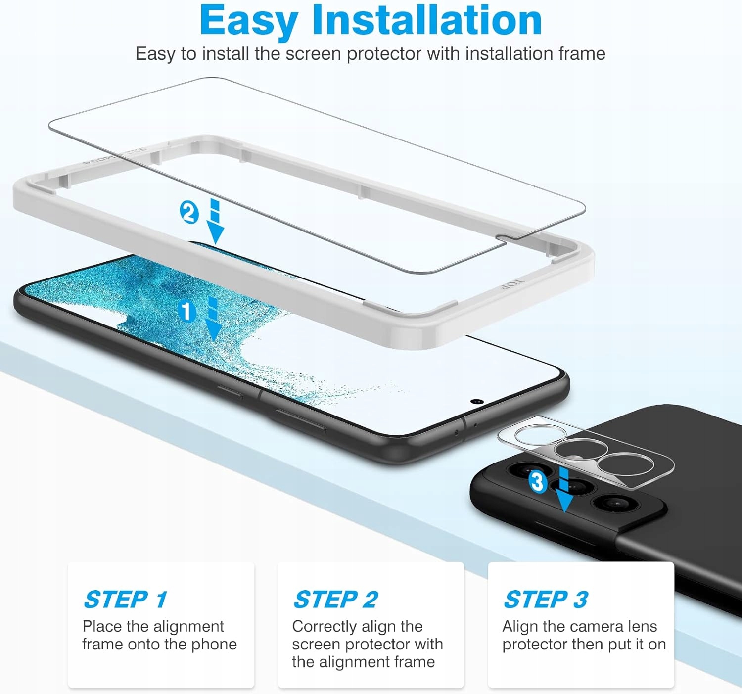 OMOTON [3+2 db] Képernyő- és kameravédő Samsung Galaxy S22 5G készülékhez EAN (GTIN) 0712243617036