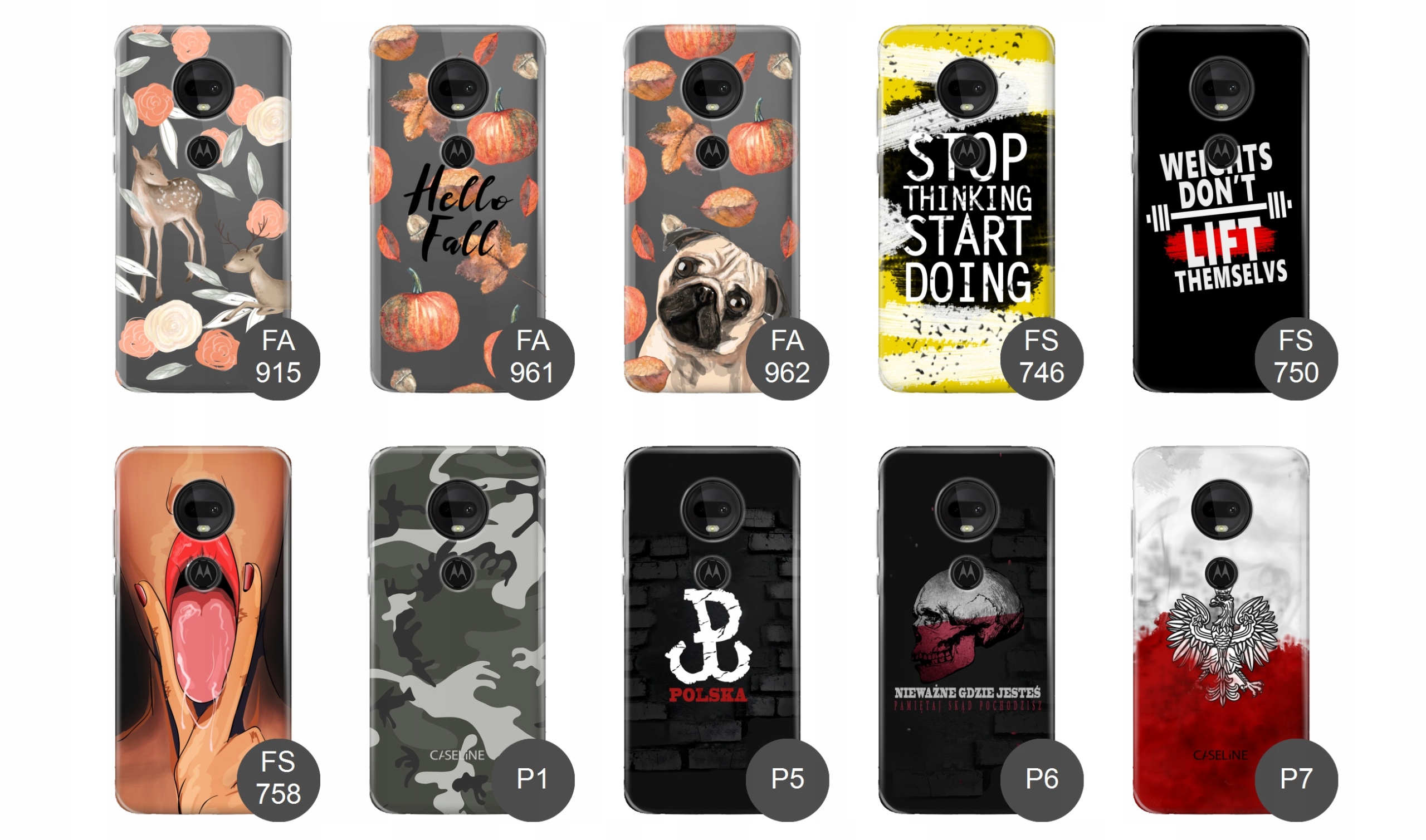 Etui do Motorola Moto G7 case guma wzory