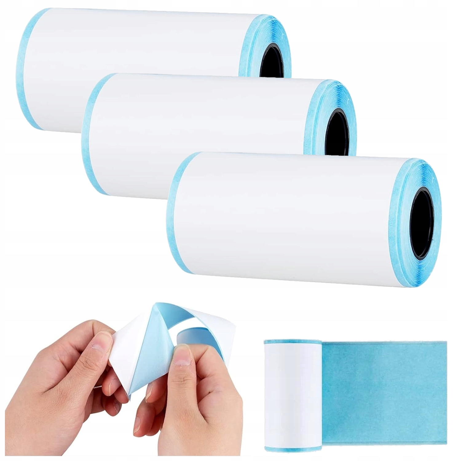PAPIER TERMICZNY SAMOPRZYLEPNY do mini drukarki 3x ROLKA ROLKI NAKLEJKI Model Drukarka