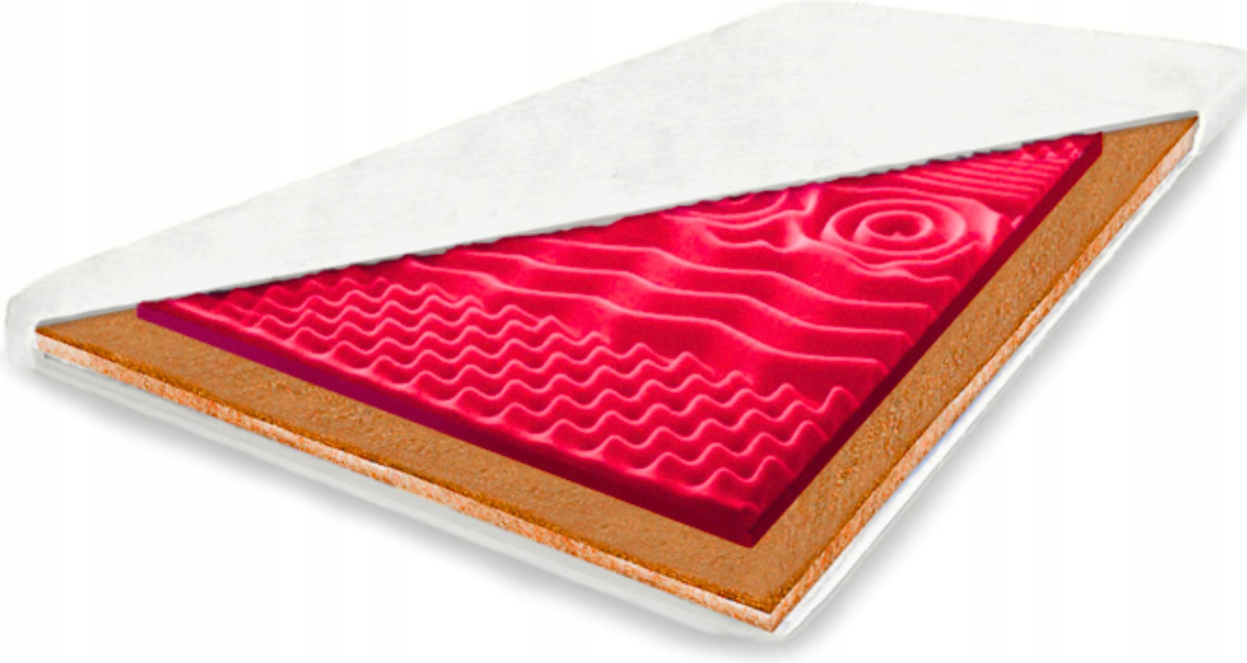Materac 140x200 masujący kokos odprężający polski kokosowy topper H3 5 cm