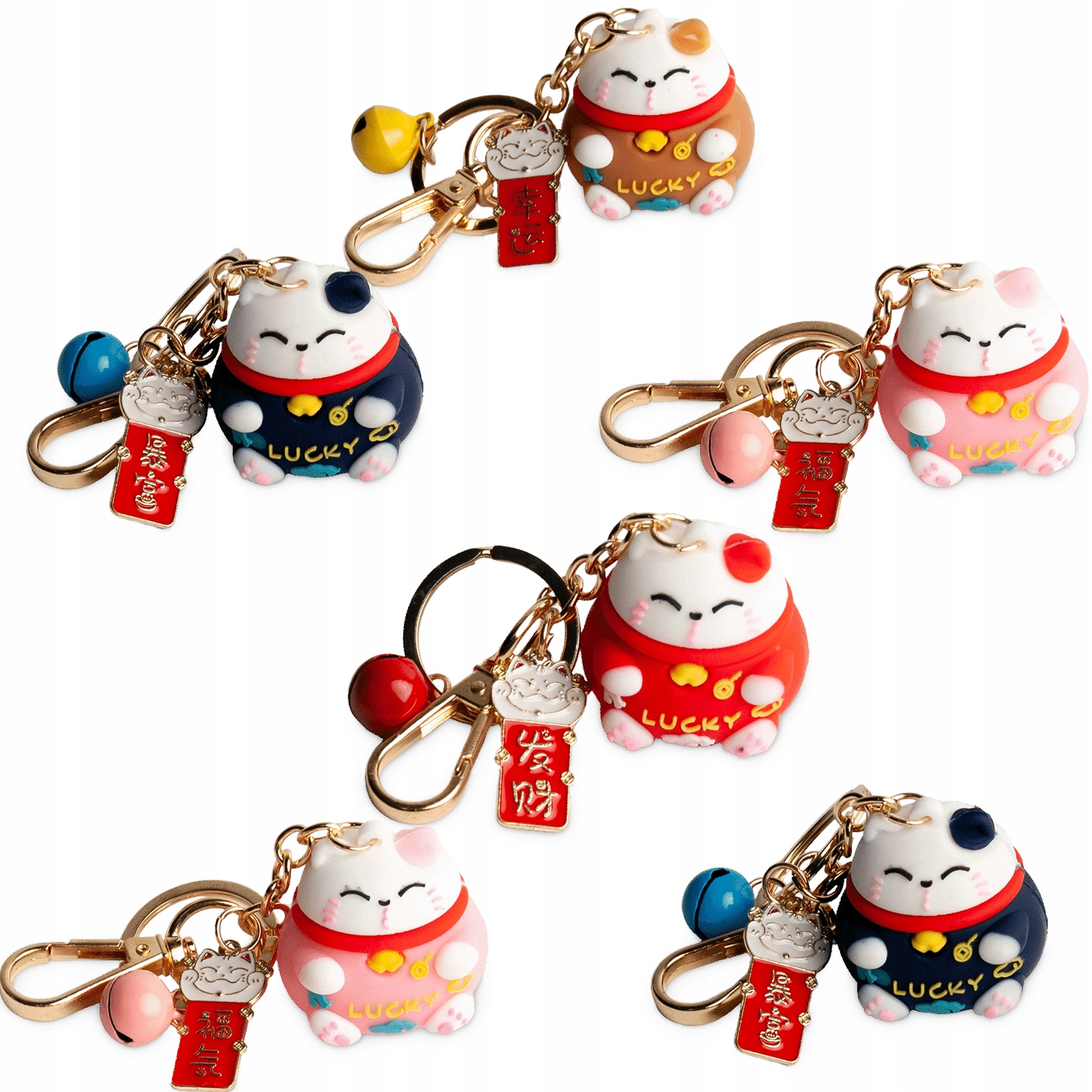 

Breloczek Kot Szczęścia Maneki Neko z Dzwoneczkiem