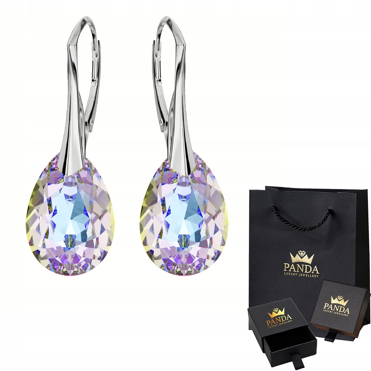 

Srebrne Kolczyki Swarovski Srebro 925 Prezent