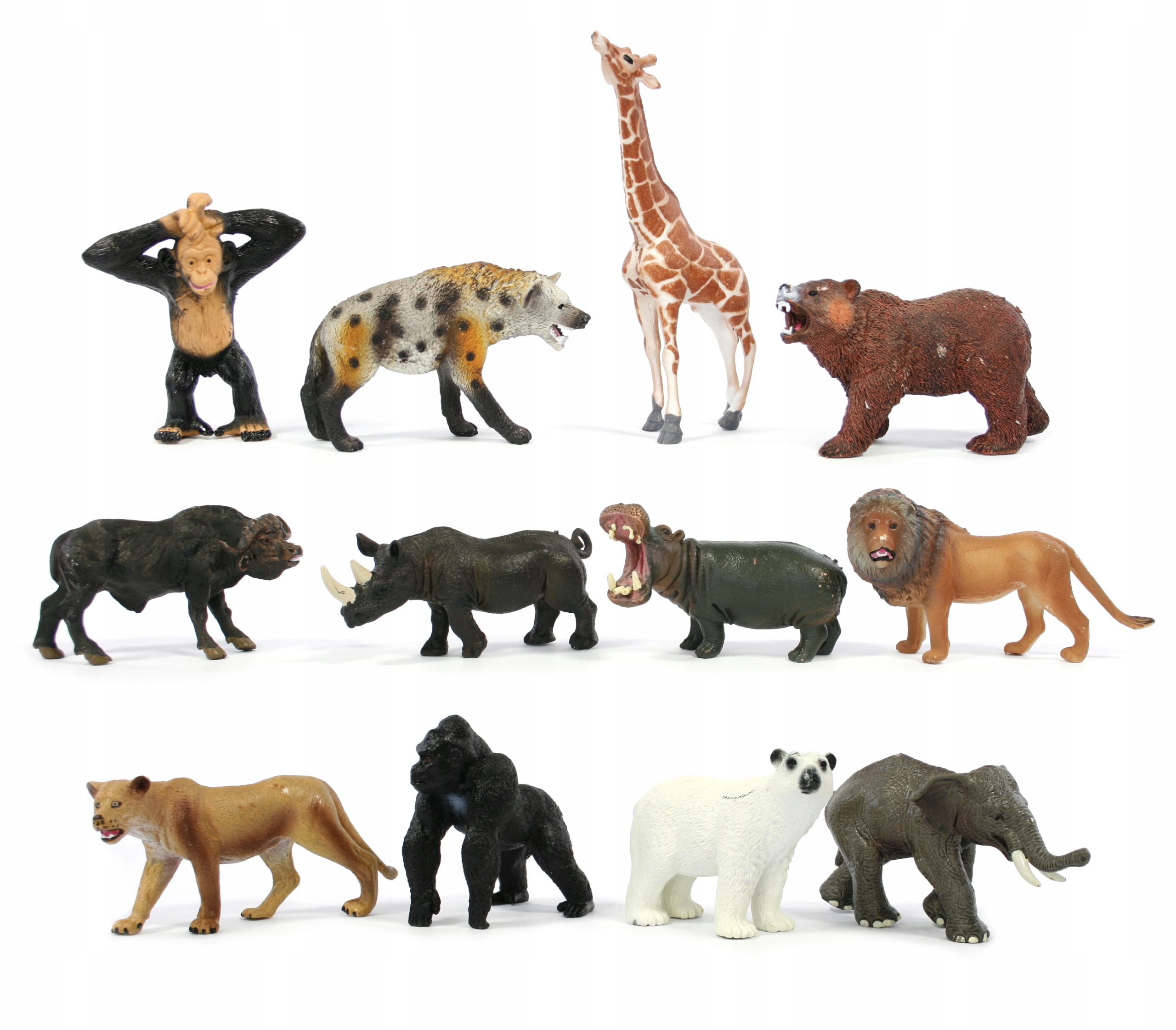 

Duże Figurki Dzikie Zwierzęta Zoo Zestaw 12szt