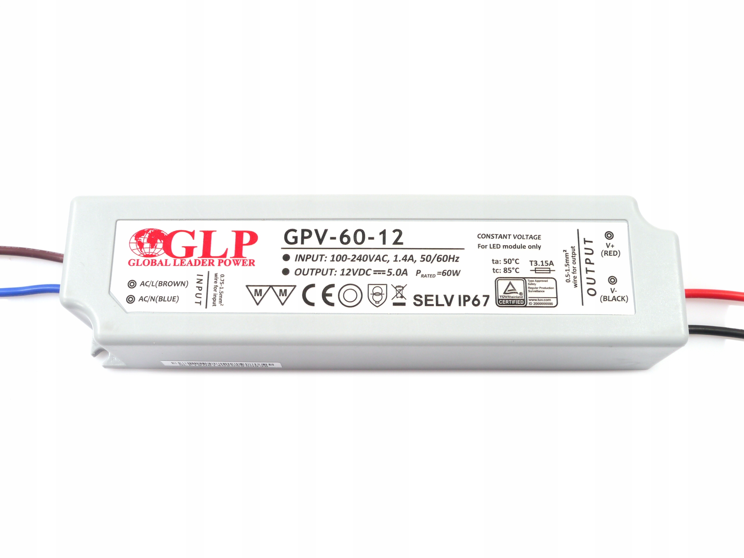 ZASILACZ LED GLP 12V/5A 60W GPV-60-12