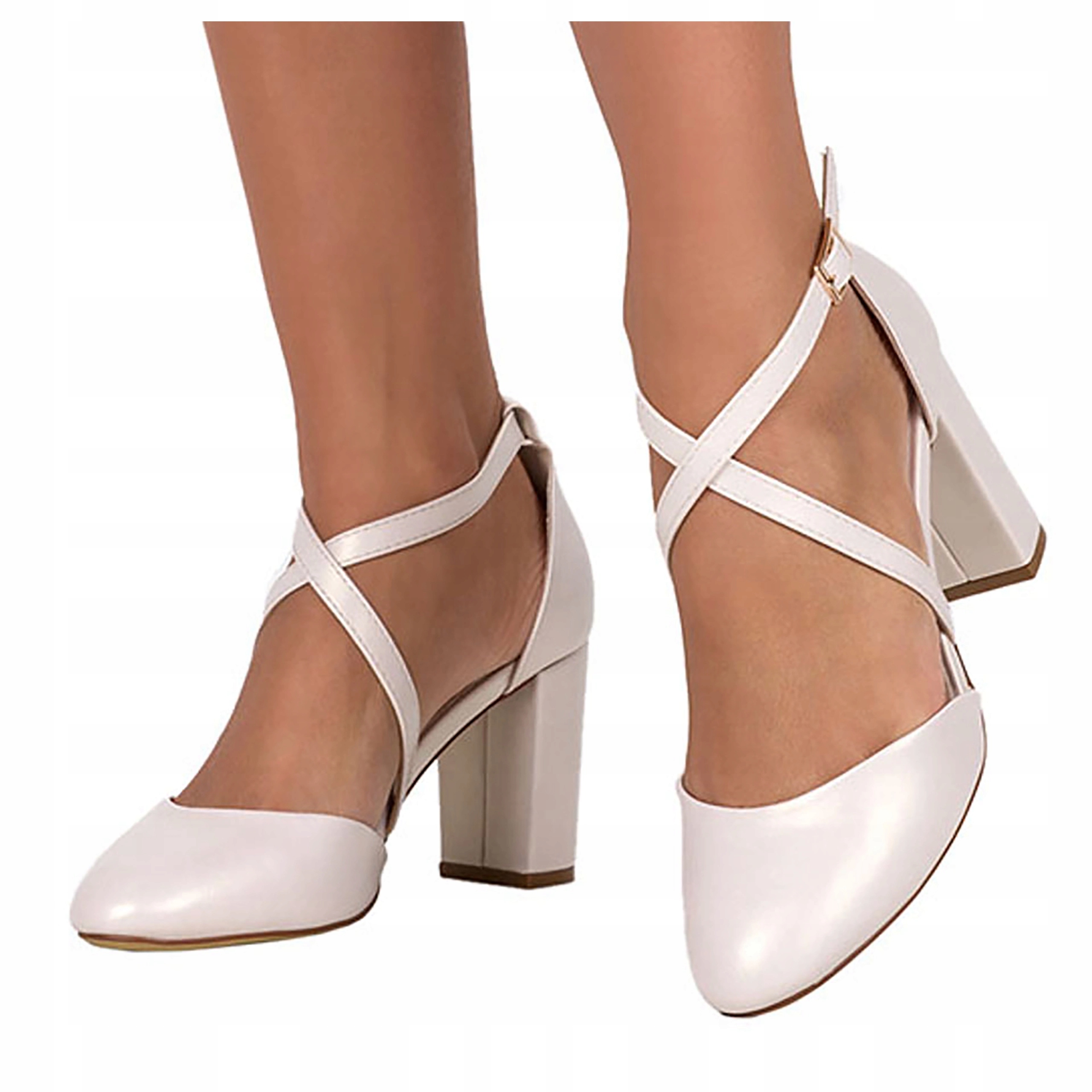 Dámské Lodičky Perlové Elegantní Na Podpatku Sloupku Kožená Vložka r 36