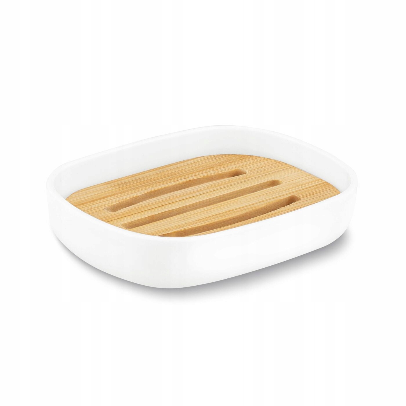 BIAŁA MYDELNICZKA na wannę umywalkę z ociekaczem Marka Tadar