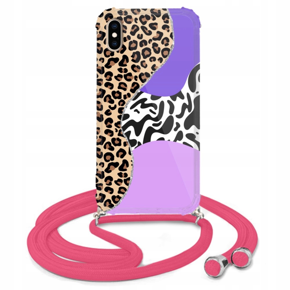 

Etui Crossbody Róż do Iphone Xs Max Patches