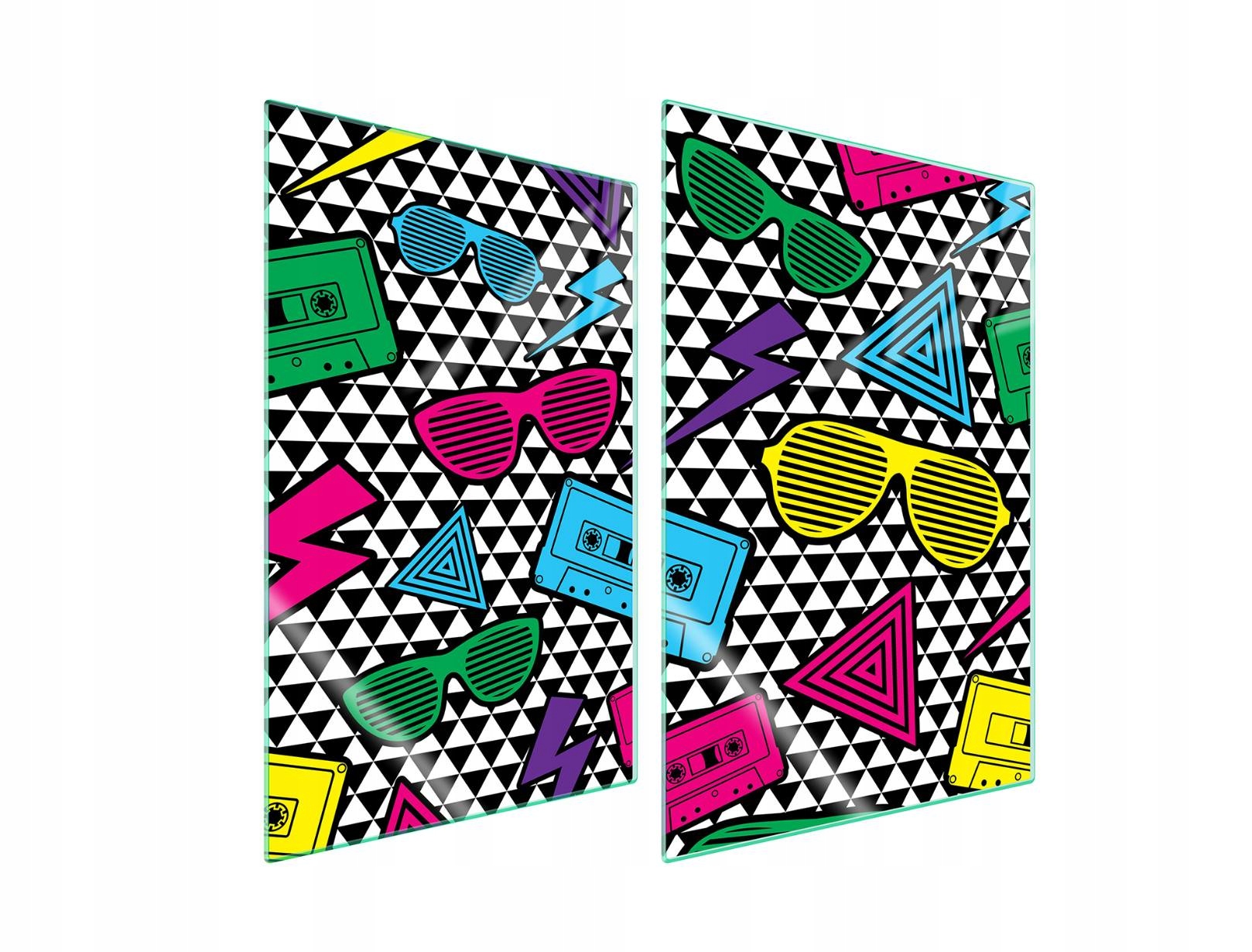 7v1 skleněná ochranná deska na sporák 2x35x52 Pop Art.