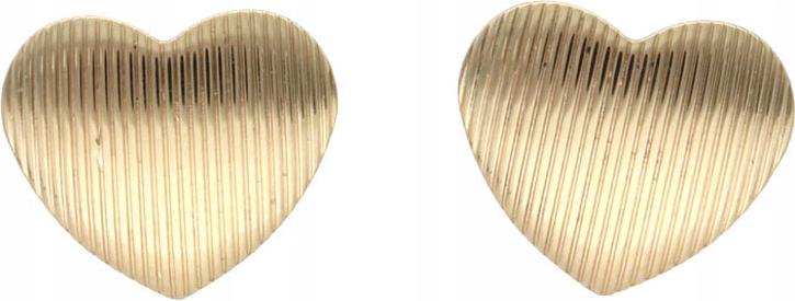 Zlaté náušnice 585 srdíčka na tyčince 1,22 g, módní vzor jako dárek 14k