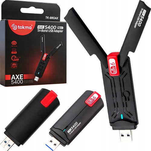 AXE5400 Gigabitová Síťová Karta WiFi 6E Triband 5 GHz 6 GHz S Anténami A Podporou WPA3