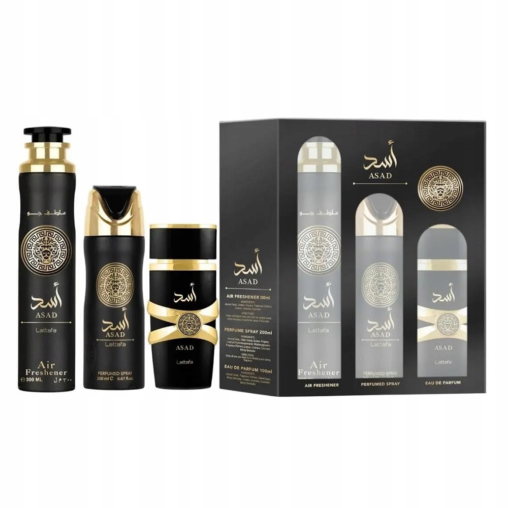 Elegantní sada Asad parfémovaná voda 100 ml, deodorant 200 Ml Lattafa 75 Ml